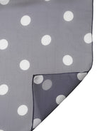 Blue Polka Dot Silk Neck Wrap Shawl 205cm x 132cm Scarf