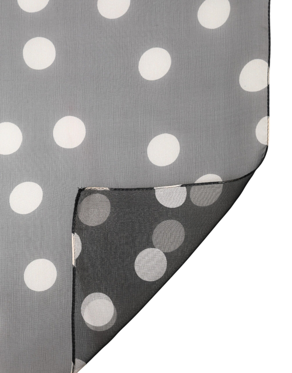 Black Polka Dot Silk Neck Wrap Shawl 205cm x 137cm Scarf