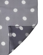 Blue Polka Dot Silk Square Foulard 91.5cm x 89.5cm Scarf