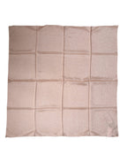 Light Pink Silk Blend Square Foulard 87.5cm x86.5cm Scarf
