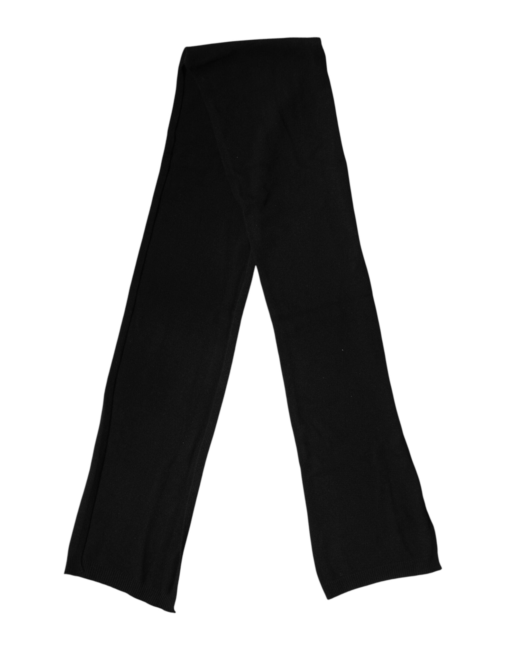 Black Wool Knit Neck Wrap Shawl Men Scarf