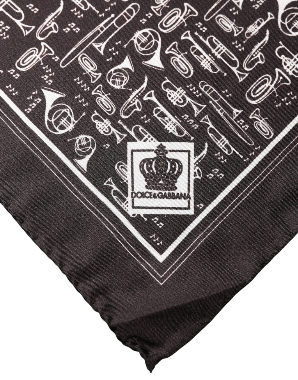 Brown Jazz Club Square Handkerchief Men 32cm x 31cm Scarf