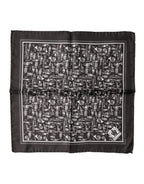 Brown Jazz Club Square Handkerchief Men 32cm x 31cm Scarf