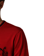 Red Lion Crown Logo Wool Crewneck Sweater