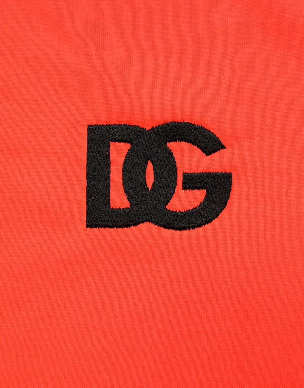 Neon Orange Polyester Crew Neck Men T-shirt