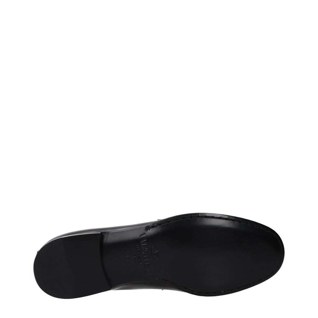 Black Leather Slip-On Loafers