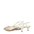 Beige Raffia Strap-On Sandals