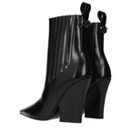 Black Leather Ankle Boots