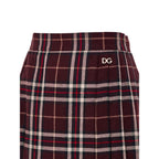 Bordeaux Wool Mini Skirt