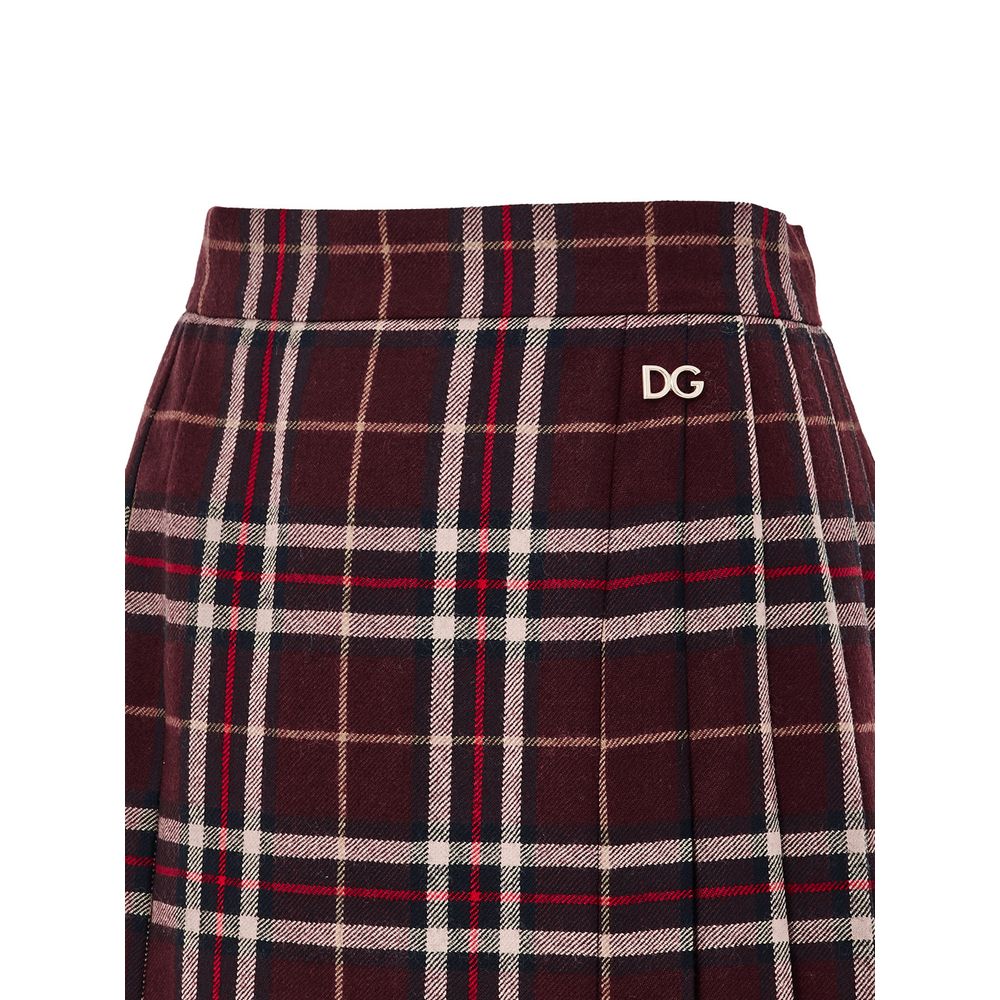 Bordeaux Wool Mini Skirt