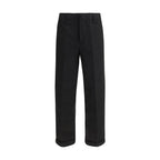 Black Cotton Chino Pants