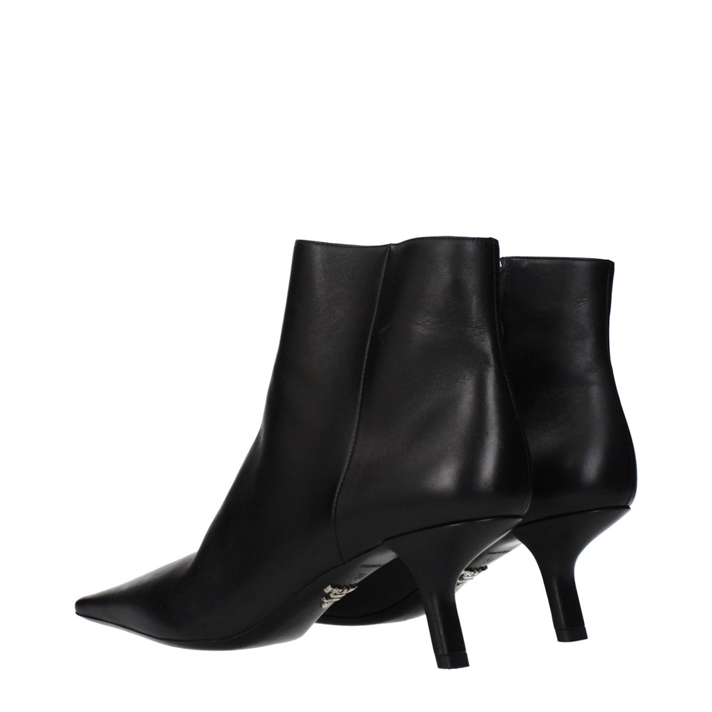 Black Leather Ankle Boots