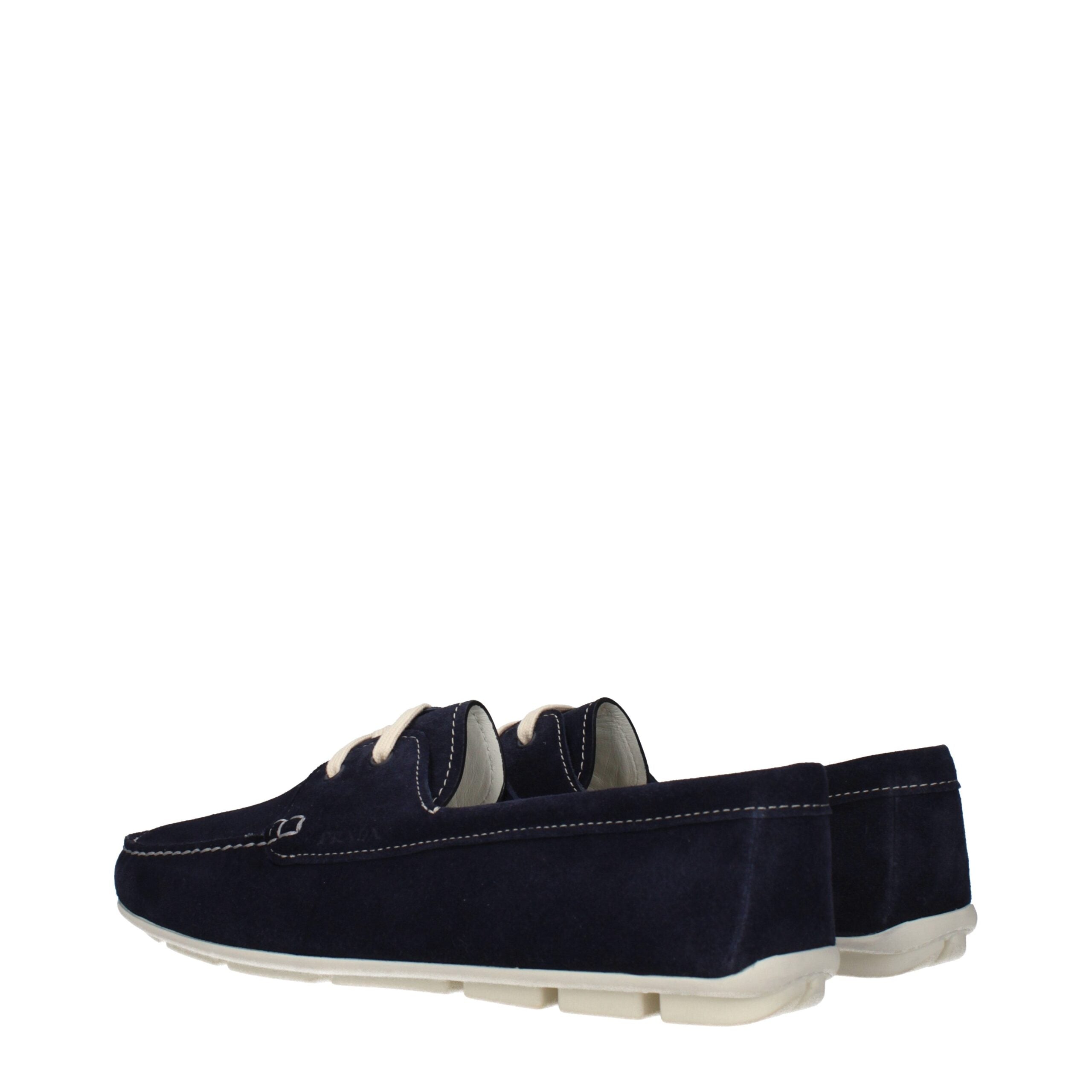 Blue Leather Slip-On Loafers