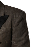 Gray Double Breasted 2 Button Jacket Blazer
