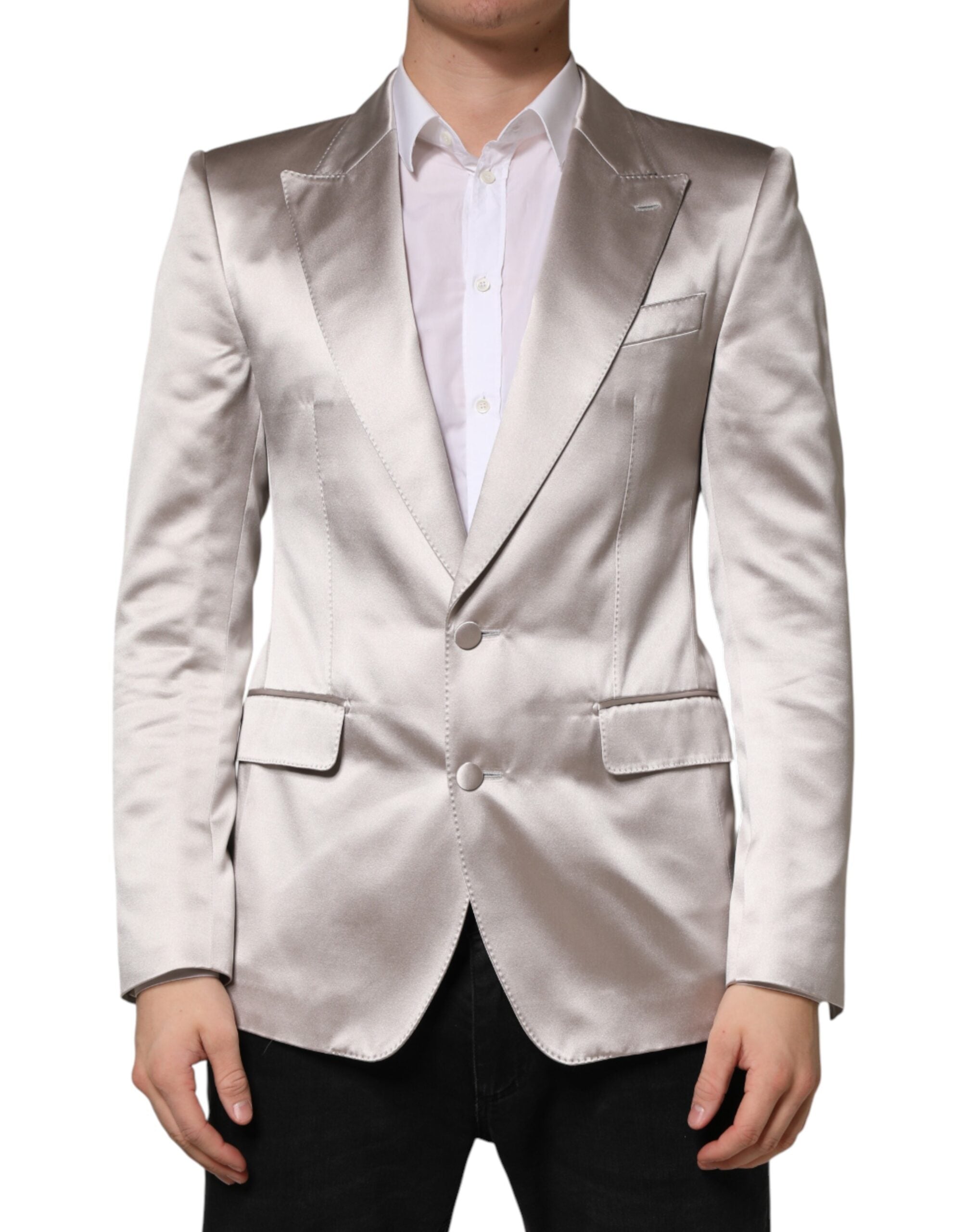Silver SICILIA Single Breasted Jacket Blazer