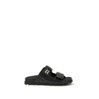 Black Napa Leather / Calf Bos Taurus Slippers
