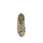 Beige Nylon Low Top Sneakers