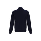 Blue Fleece Wool Cardigan