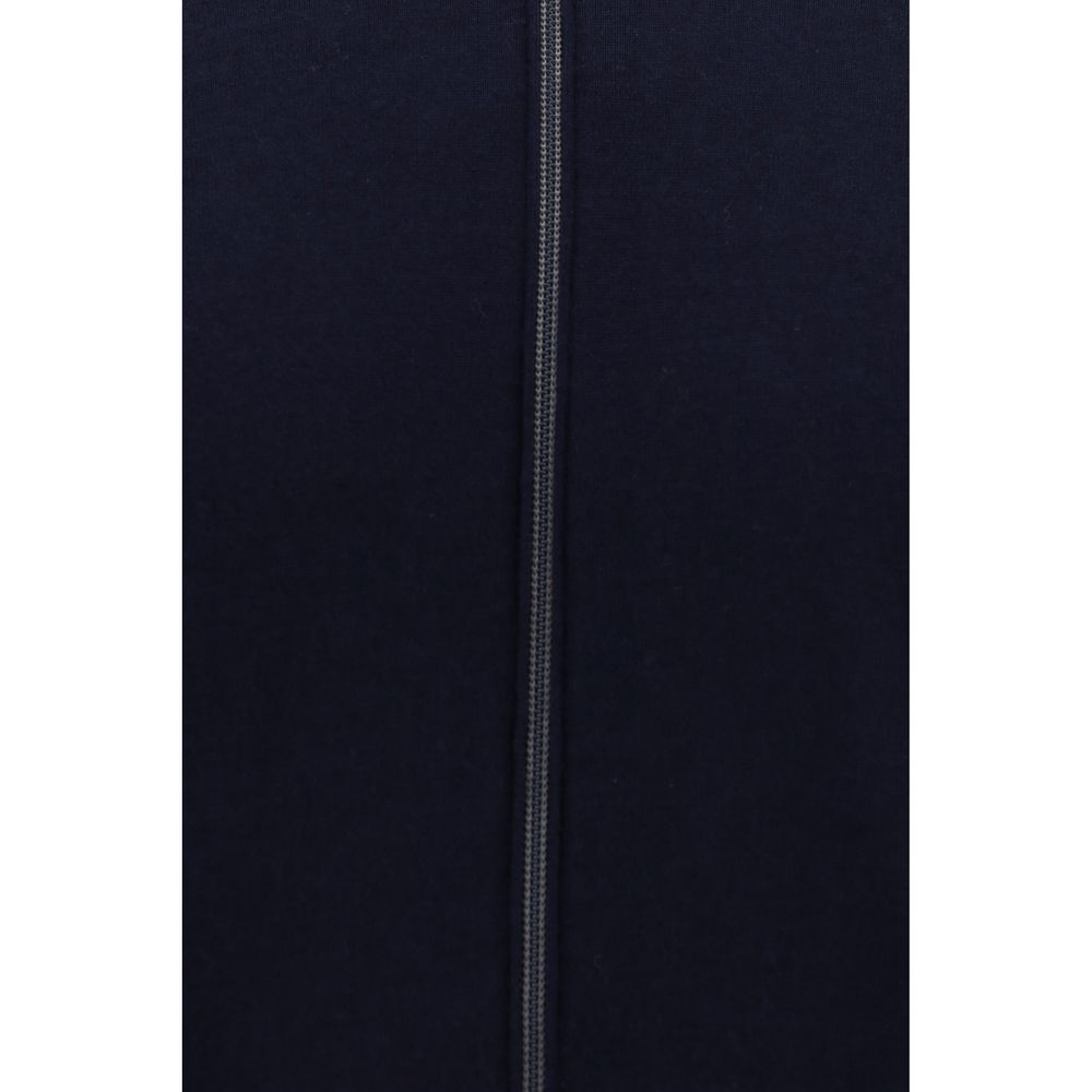 Blue Fleece Wool Cardigan