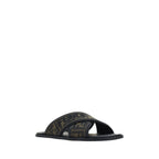 Black Calf Leather Bos Taurus Sandals