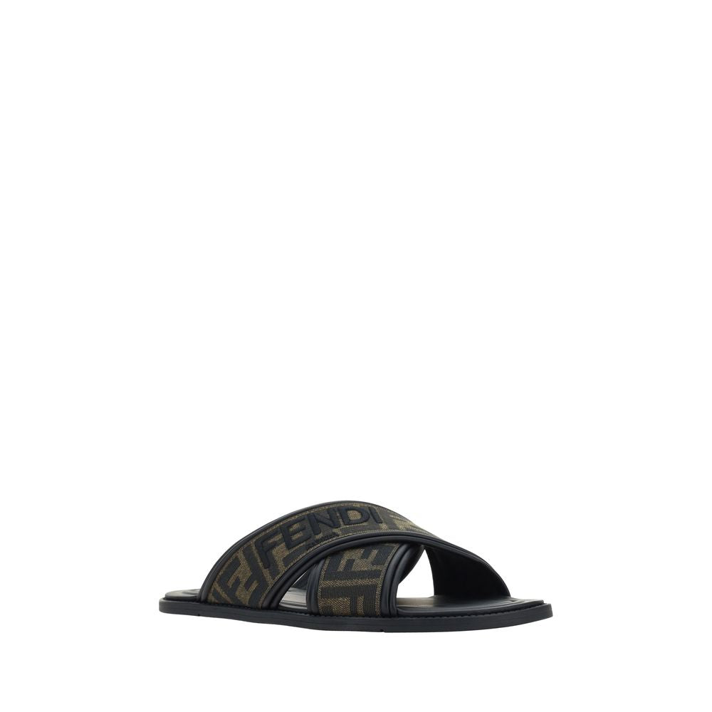 Black Calf Leather Bos Taurus Sandals