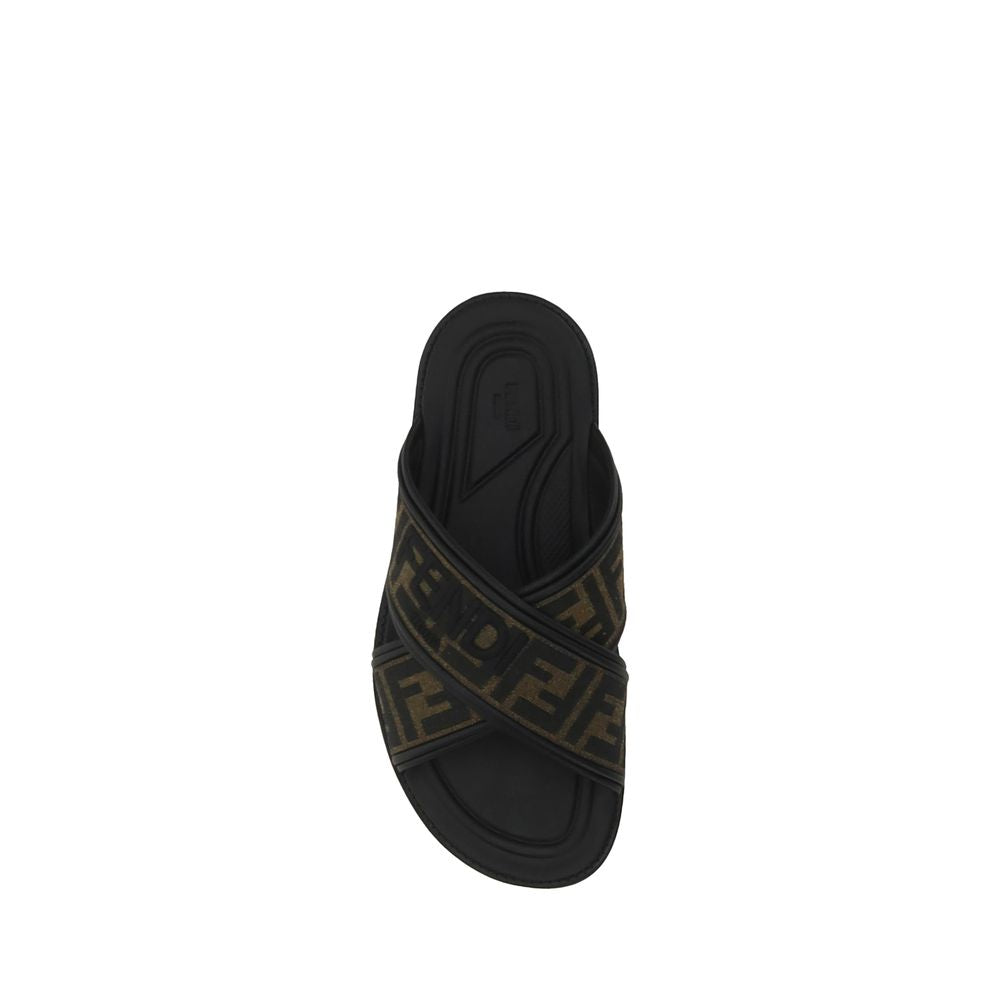 Black Calf Leather Bos Taurus Sandals