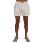White Polyester Short And Mini Shorts