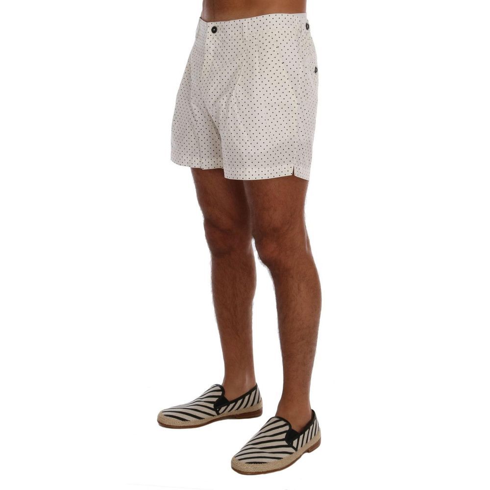White Polyester Short And Mini Shorts