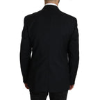 Blue Viscose Two-Piece Suit