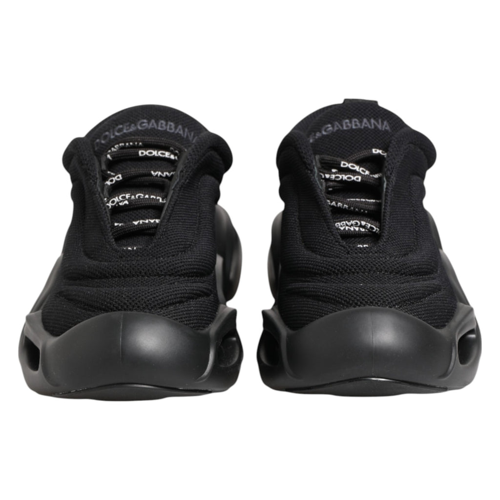 Black Slip On Low Top Wave Sneakers Shoes