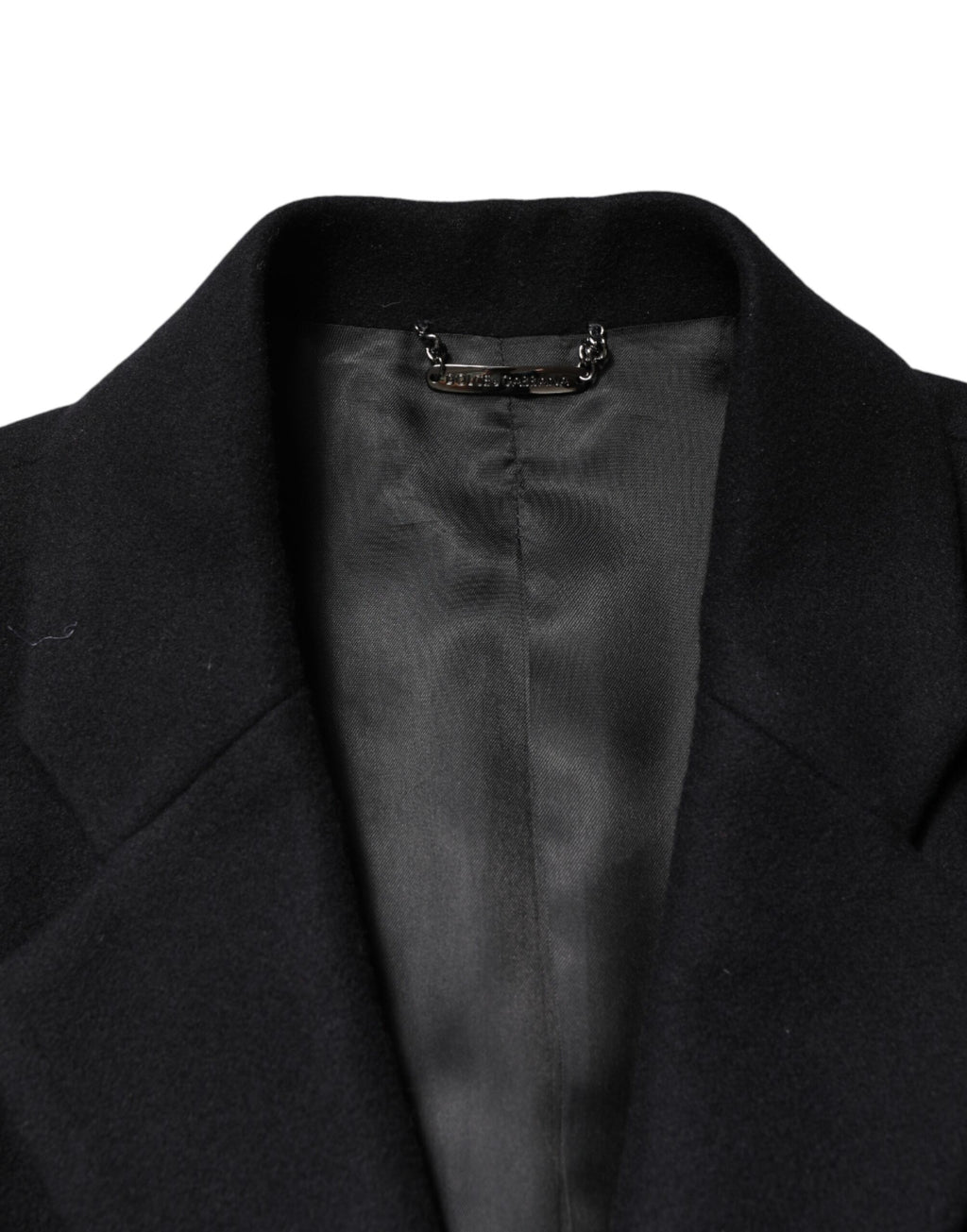 Black Wool Single Breasted Long Coat Jacket