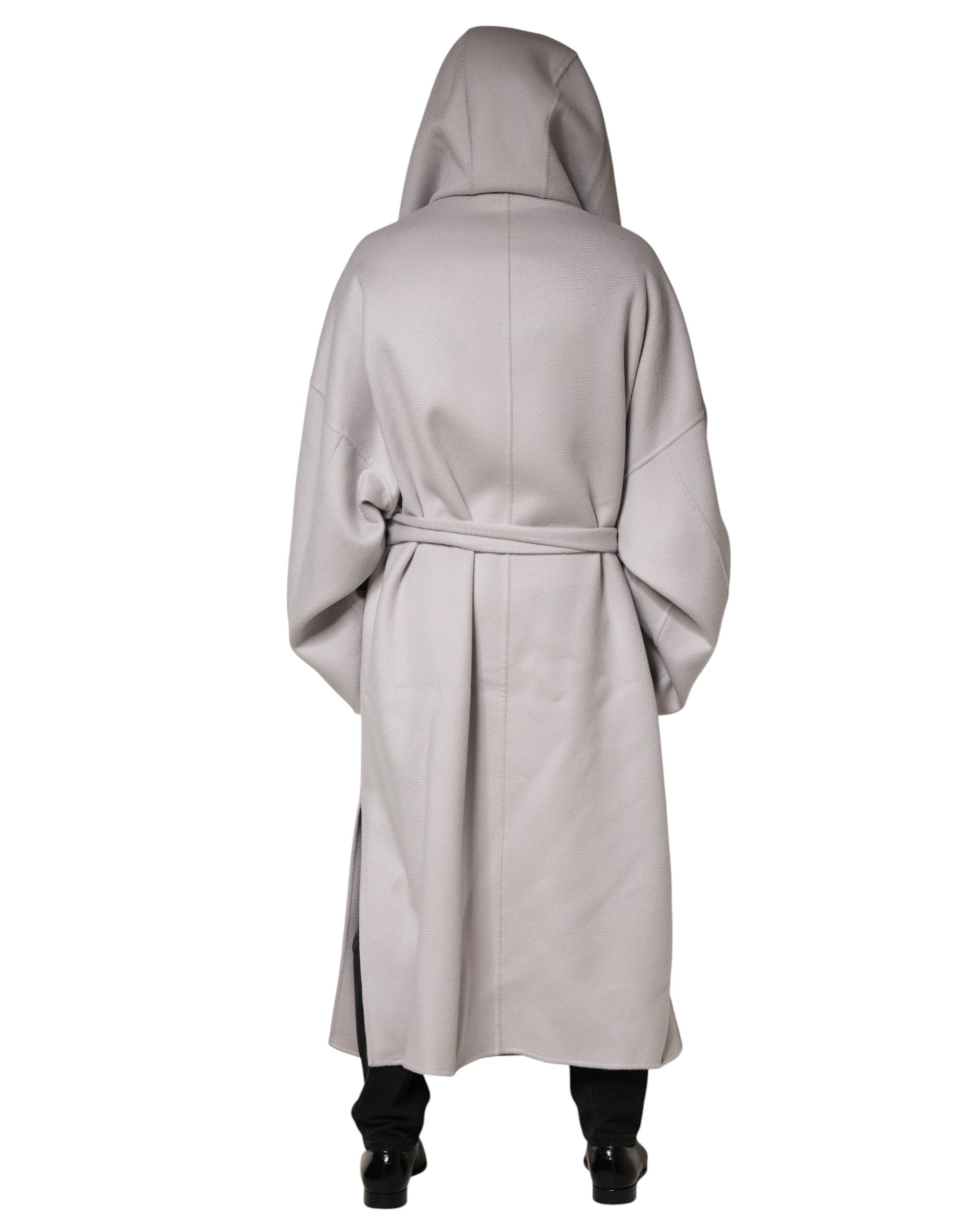 Off White Belted Long Trench Coat Men Jacket