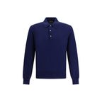 Blue Cotton Polo Shirt