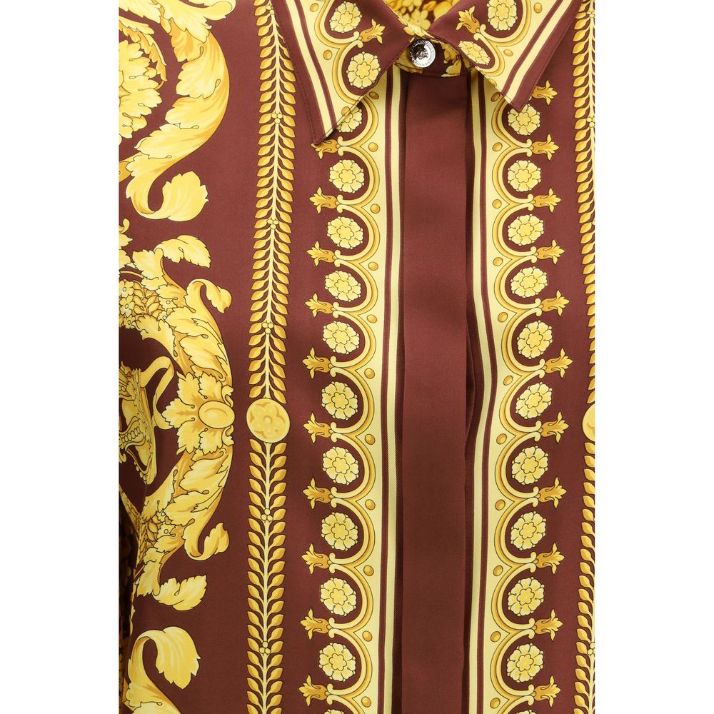 Bordeaux Silk Pattern Shirt