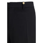 Black Fleece Wool Dress Pants