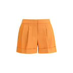 Orange Fleece Wool Bermuda Shorts