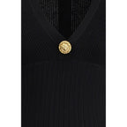 Black Viscose Casual Dress